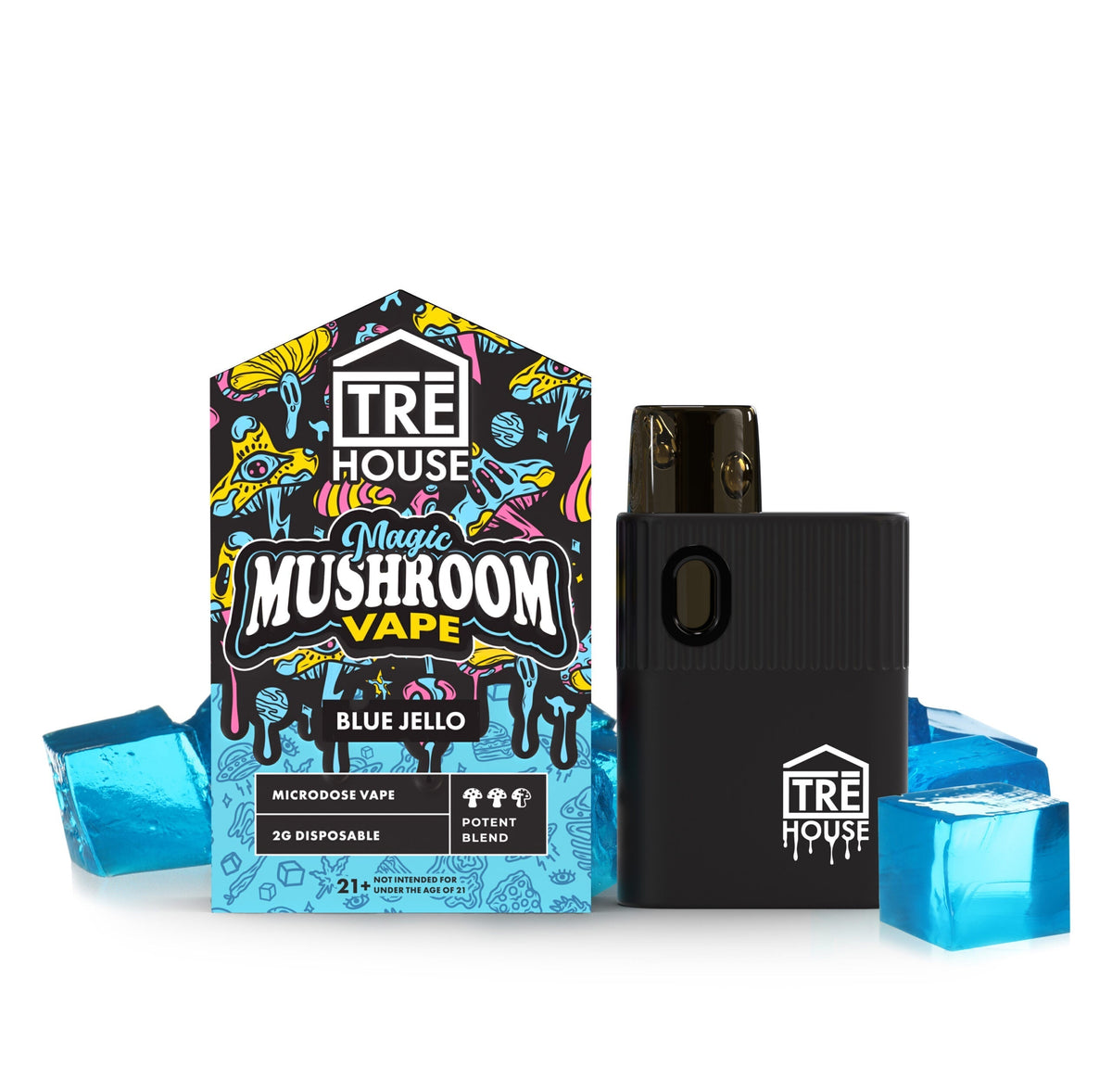 Pod Thc TRE House • Microdose Magic Mushroom Pen – Blue Jello – 2g