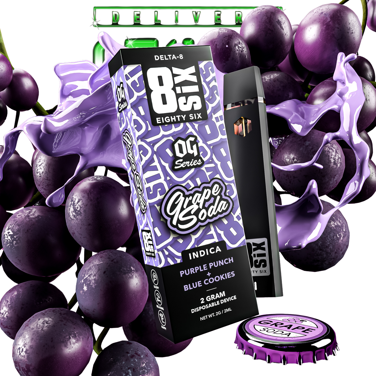 POD THC - Grape Soda Delta-8 THC 2G  (Purple Punch)