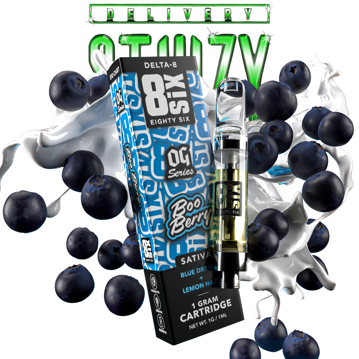 Cartucho Thc Boo Berry Delta-8 THC  (Blue Dream)