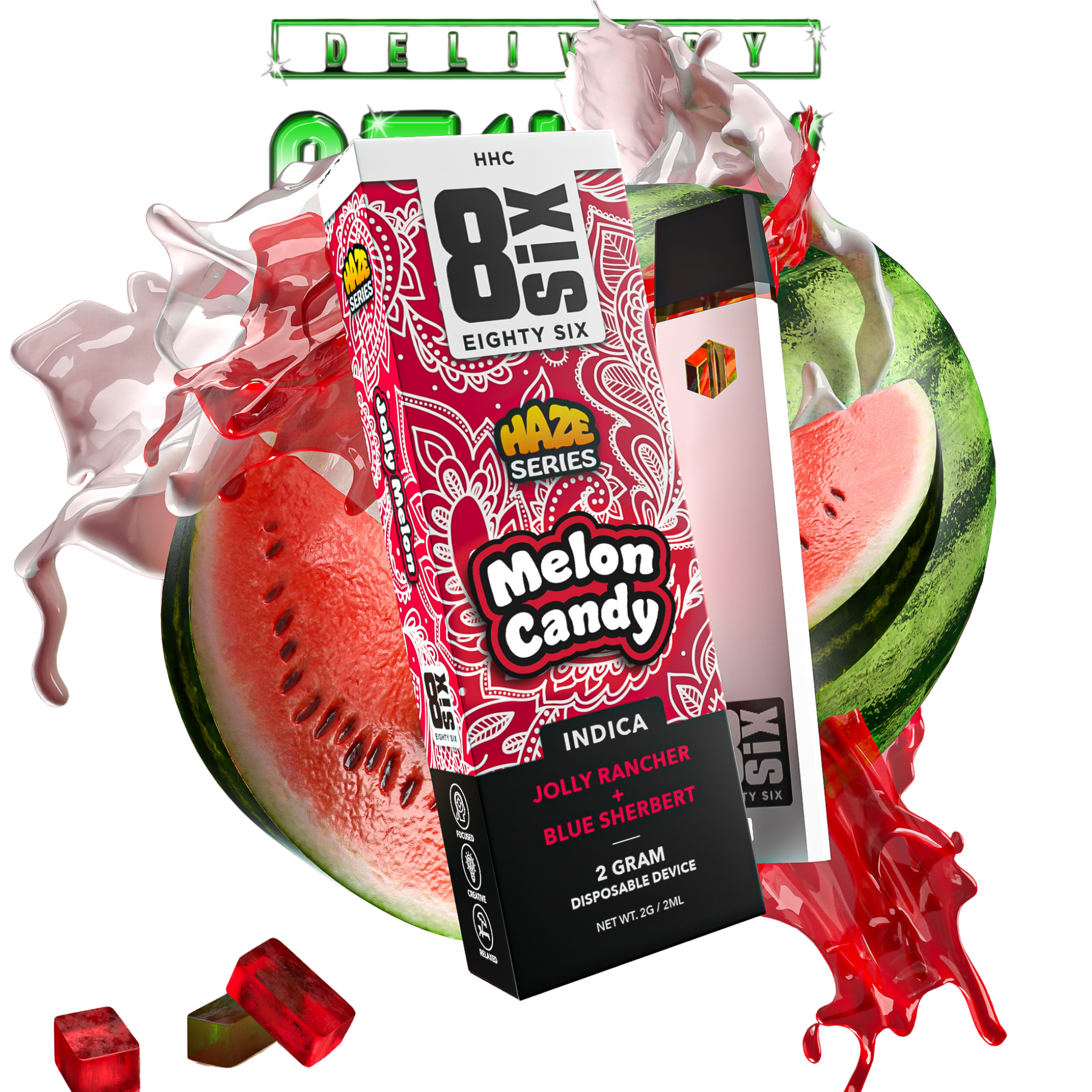 POD THC - Jolly Melon HHC 2G (Sorvete Azul)