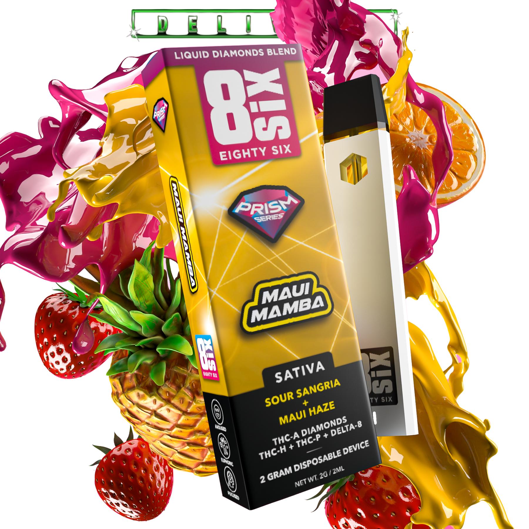 POD THC - Maui Mamba THCa Liquid Diamonds 2G (Sangria ácida)