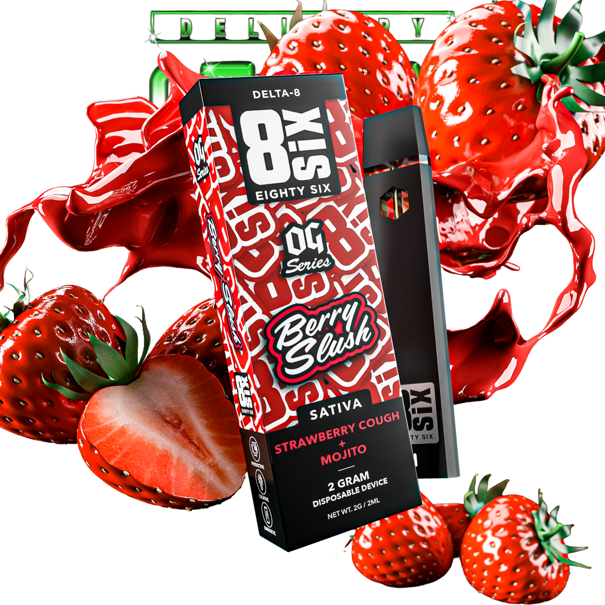 POD THC | Berry Slush Delta-8 (Strawberry Cough)