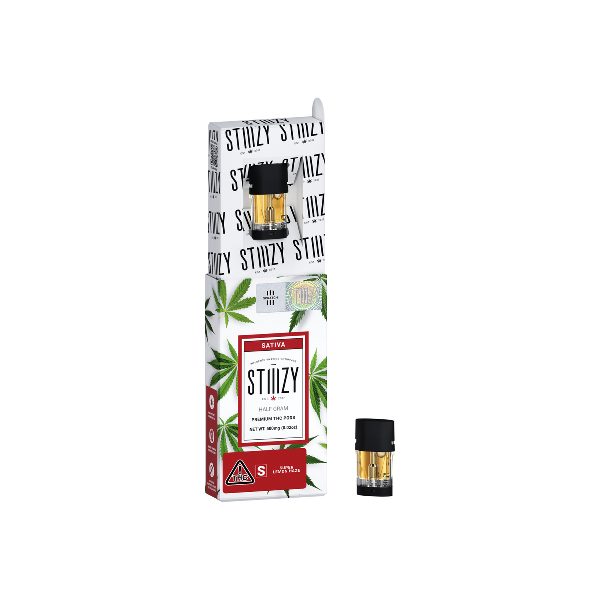 Pod Thc Stiiizy • 5G Super Lemon Haze / Kit Limpeza