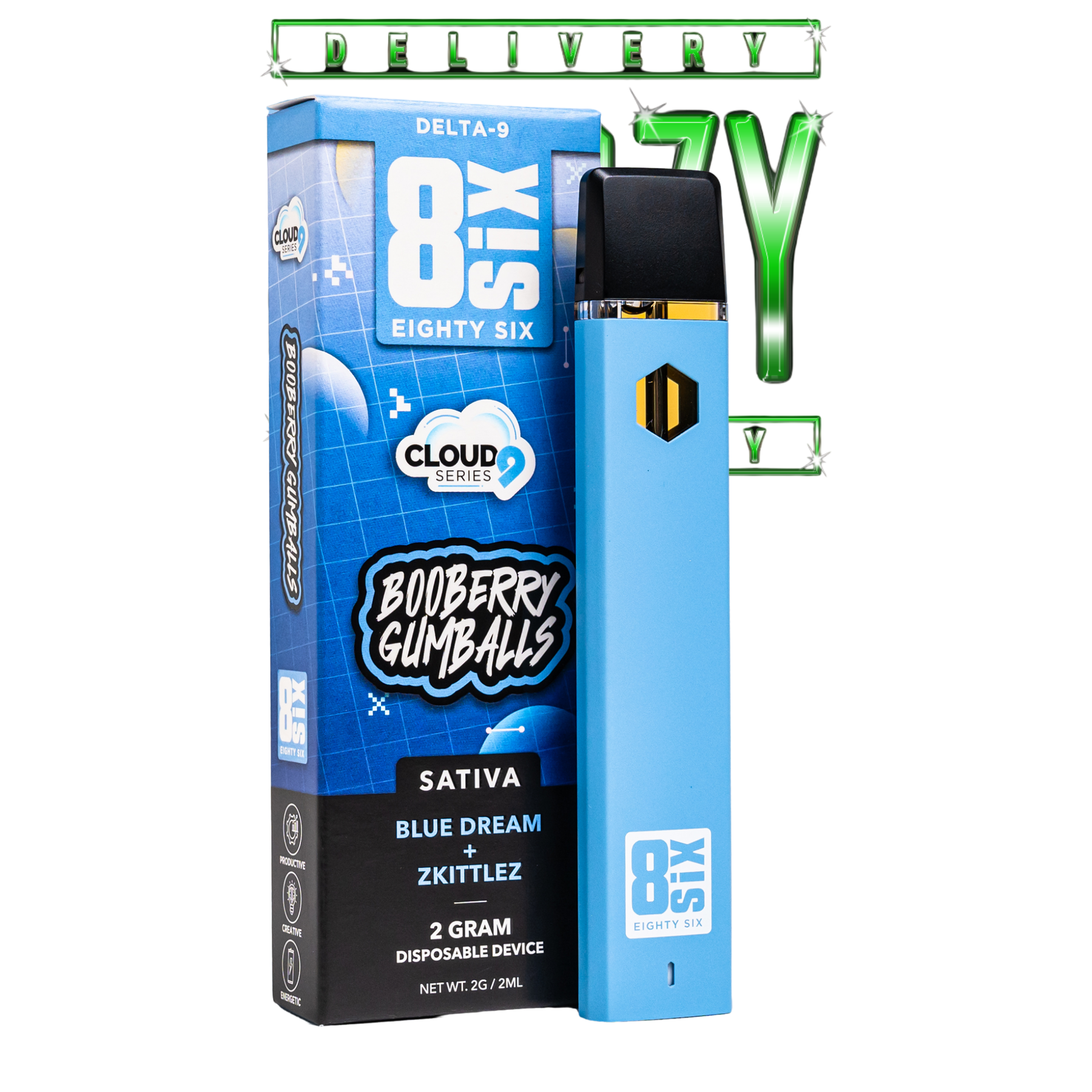 POD THC - Booberry Gumballs Delta-9 THC 2G (Blue Dream)