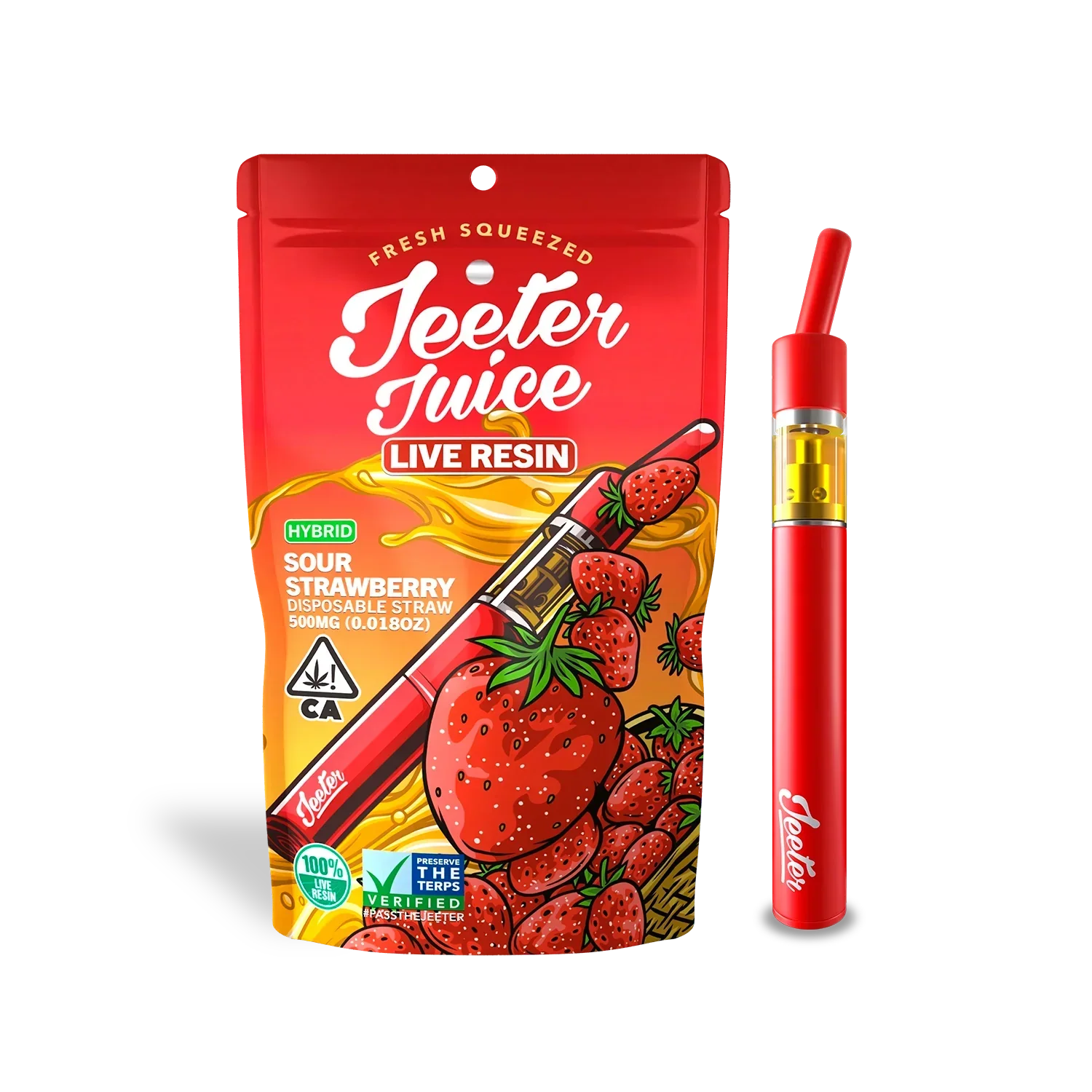 Pod Thc Jeeter Juice • Sour Strawberry -| Híbrido | 92%