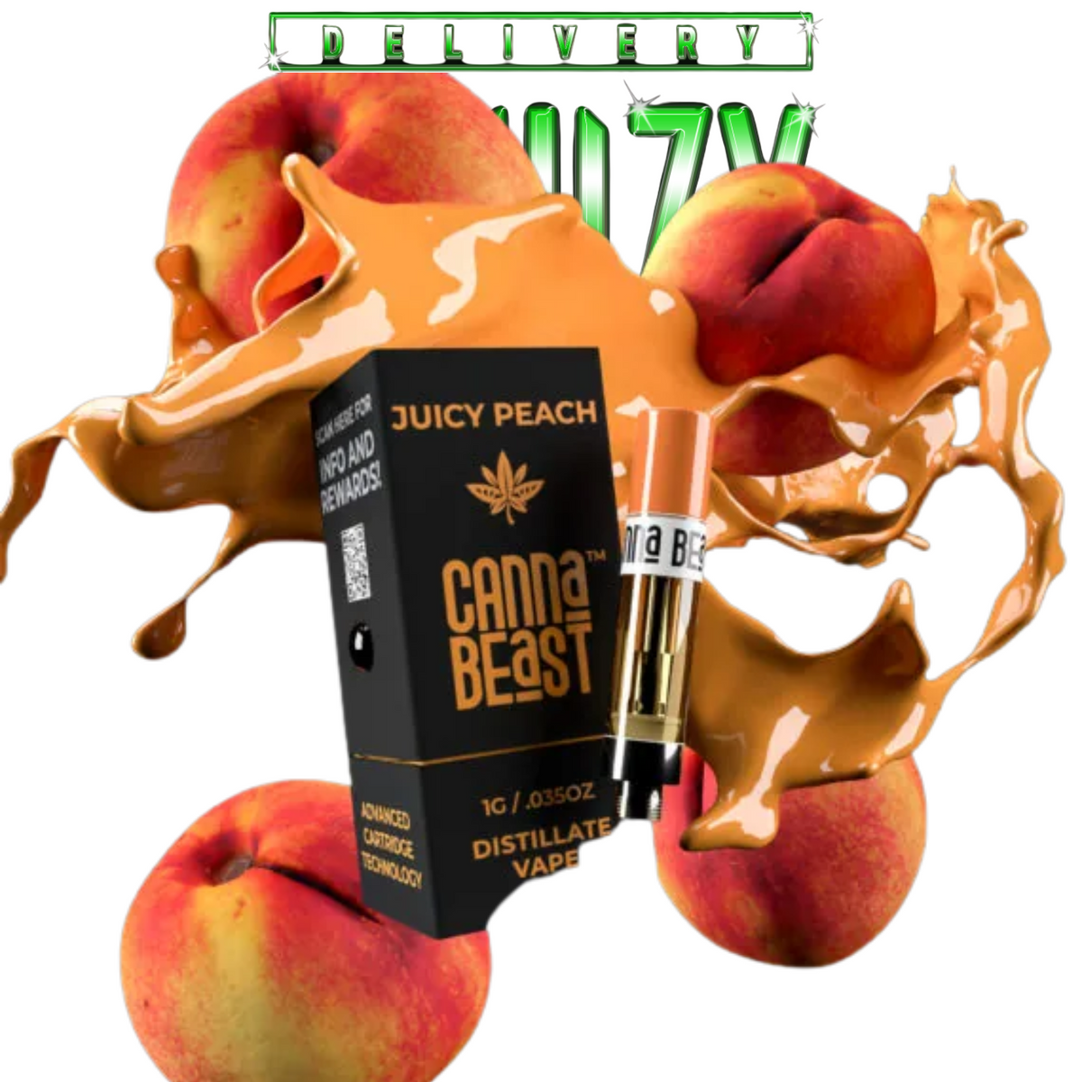 Refil Thc Canna Beast – Juicy Peach Delta-9 THC