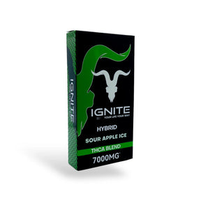 Pod Thc Ignite • Híbrido Sour Apple Ice - 7000mg THCA Blend