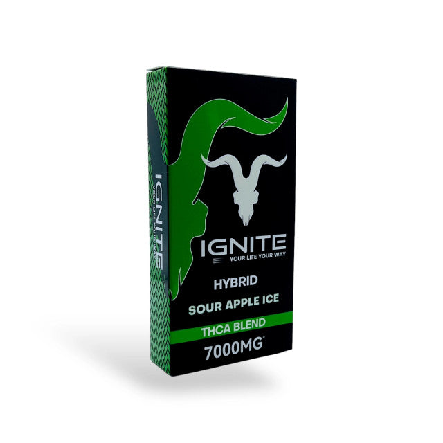 Pod Thc Ignite • Híbrido Sour Apple Ice - 7000mg THCA Blend