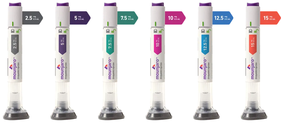 Mounjaro Tirzepatida 10mg/ml Solução Injetável 0,5ml + 4 Canetas Aplicadoras